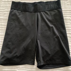 PINK black bike shorts- S